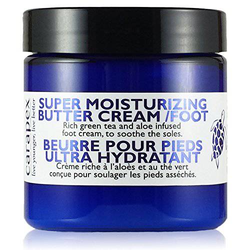 Carapex Super Moisturizing Foot Cream for Rough, Dry, Calloused Feet, Heels and Soles. Natural Heel Rescue Foot Cream that helps Soften Calluses Leaving Your Feet Feeling Smoother. Unscented, (Single)