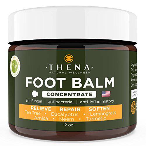 THENA Tree Oil Antifungal Cream Extra Strength Athletes Foot Balm Repair Dry Skin Cracked Feet & Heel Itch Relief Toenail Fungus Treatment Callus Ringworm For Humans Best Natural Anti Fungal Foot Care