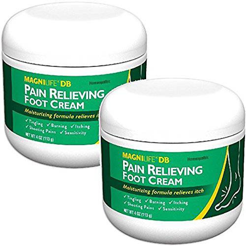MagniLife DB Pain Relieving Foot Cream, Calming Relief for Burning, Tingling, Shooting & Stabbing Foot Pain, Moisturizing Foot Cream Suitable for Diabetic and Sensitive Skin - 2 Packs of 4 oz