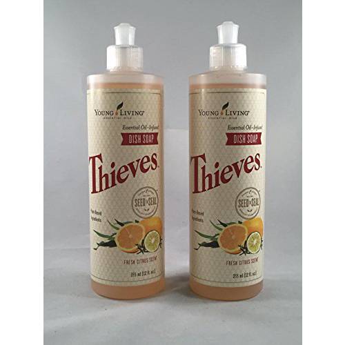 Thieves Oil Infused Dish Soap 2pk of 12fl.oz Bottles by Young Living Essential Oils