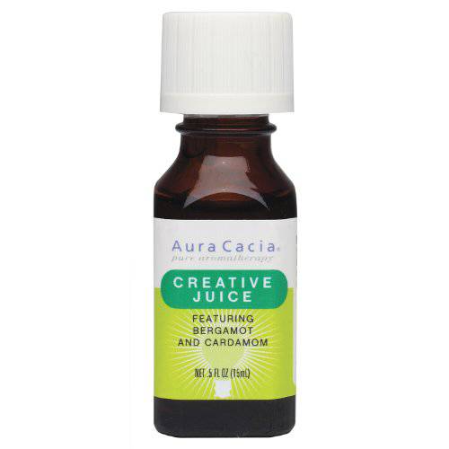 Aura Cacia Essential Solutions Oil Blend, Creative Juice, 0.5 Fluid Ounce (Pack of 2)