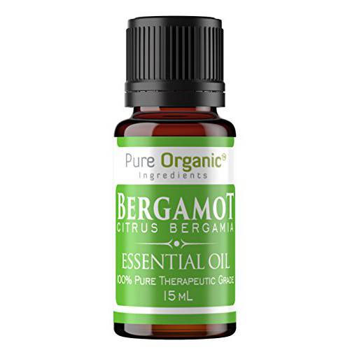Pure Original Ingredients Bergamot Essential Oil (15 mL) Convenient Dropper Cap Bottle, Spicy Citrus Aroma, Cold Pressed