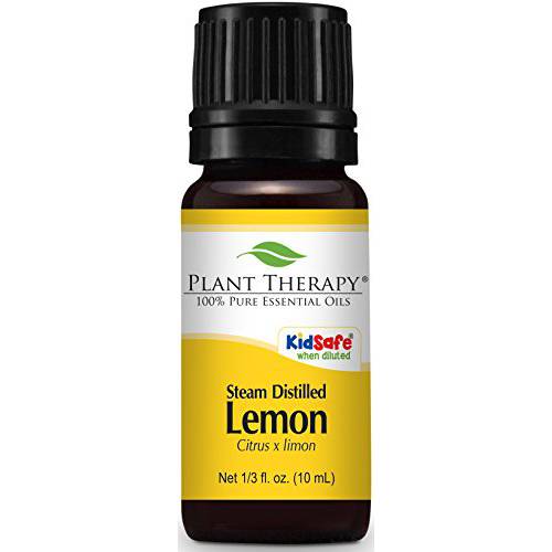 Plant Therapy Lemon Steam Distilled Essential Oil 10 mL (1/3 oz) 100% Pure, Undiluted, Therapeutic Grade