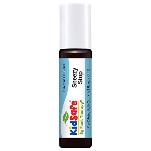 Plant Therapy KidSafe Sneezy Stop Essential Oil Blend Pre-Dulited Roll-On 10mL (1/3 oz) 100% Pure, Therapeutic Grade