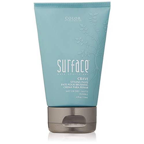 Surface Hair Crave Styling Paste, Vegan and Paraben-Free Texture and Definition, Matte-Finish, 4 Fl Oz