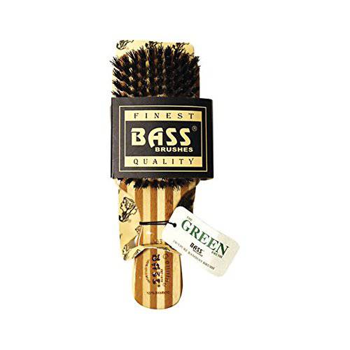 Bass Brushes 100% Wild Boar Bristle Classic Men’s Club Style Hair Brush, with 100% Pure Bamboo Handle, Shines, Conditions, and Polishes. Model 153