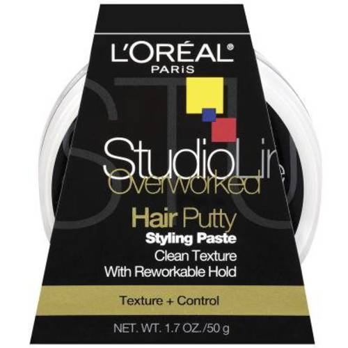 L’oreal Paris Studio Line Texture and Control Overworked Hair Putty 1.7 Oz (3 Pack)