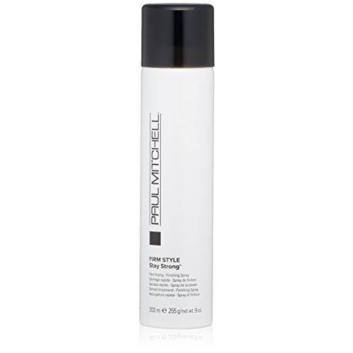 Paul Mitchell Stay Strong Finishing Hairspray, Long-Lasting Hold, Humidity-Resistant, For All Hair Types, 9 oz.