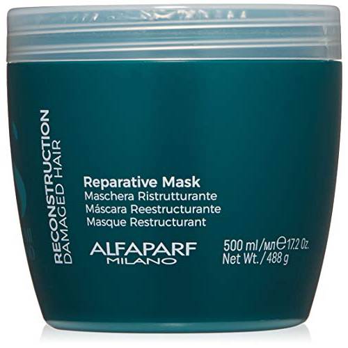 Alfaparf Milano Semi Di Lino Reconstruction Reparative Mask for Damaged Hair, Sulfate Free - Safe on Color Treated Hair - Paraben and Paraffin Free - Professional Salon Quality