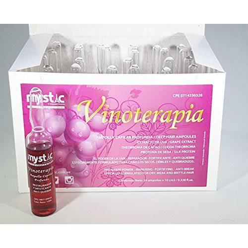 Mystic Vinoterapia Deep Hair Ampoules Hair-Strand Rebuilder (Pack of 24)