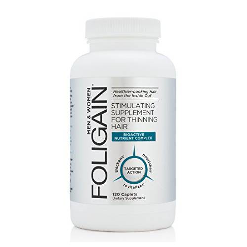 Foligain Stimulating Supplement for Thinning Hair, Hair Growth Supplement, 120 Count