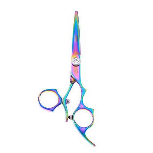 Shears Direct 5.5 Inch Rainbow Titanium Swivel, Made of Japanese 440 C Stainless Steel, 8 Ounce