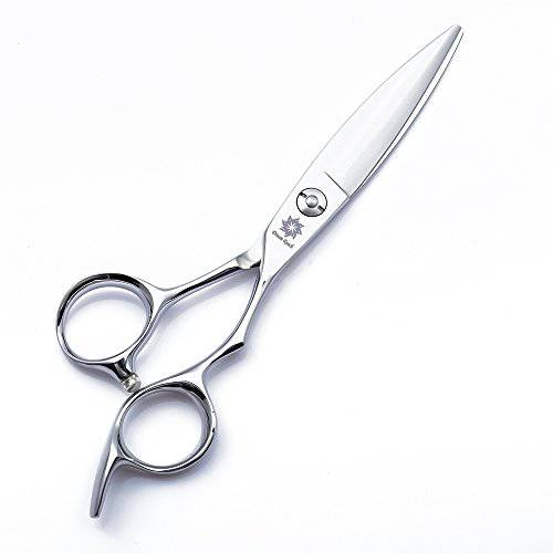 5.25 inches Professional Barber Razor Edge Hair Cutting Scissors/Shears Adjustment Tension Screw - Mustache/Beard Trimming Hairdressing Cutting Scissors (B-5.25 inch-Double Tail)