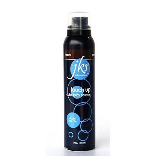 JKS® Touch up spray BROWN, Hair color spray, Quick and Easy Touch Up your roots, comes out with 1 shampoo, Great emergency tool in between hair coloring. Perfect shades created by Famous Hair Stylist