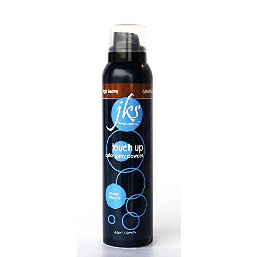 JKS® Touch up spray LIGHT BROWN, Hair color Spray Powder for in between hair coloring. Temporarly Hair Color