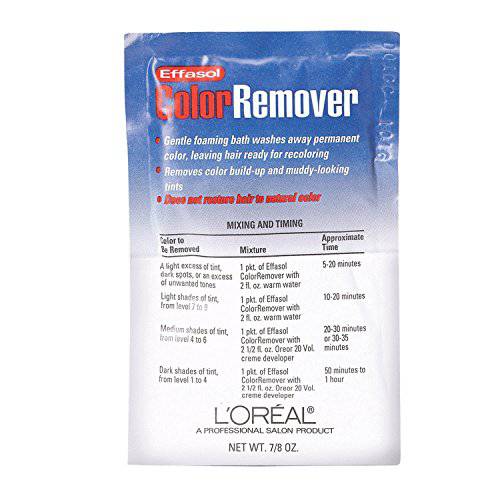 L’Oreal Effasol Color Remover, Leaves Hair Ready for Recoloring, 1 Packet