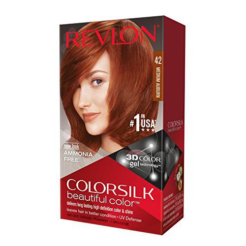 Revlon Colorsilk Haircolor, Medium Auburn, 4.40 Total Ounces (Pack of 1)