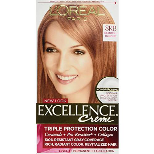 L’Oreal Excellence Creme 8RB Medium Reddish Blonde (Warmer) 1 Each (Pack of 4)
