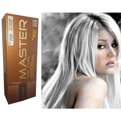 MG705 Hair Colour Permanent Hair Cream Dye Punk Emo Goth Cosplay Silver Titanium Blonde NEW by Dcash Master