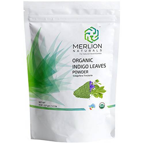 Indigo Leaves Powder by Merlion Naturals | Indigofera tinctoria | 227 gm