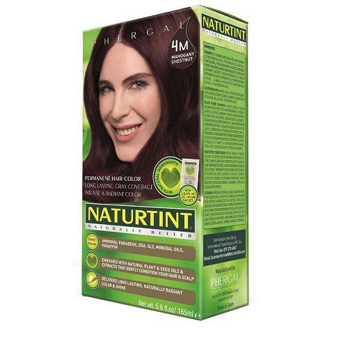 Naturtint Permanent Hair Color 4M Mahogany Chestnut (Pack of 6), Ammonia Free, Vegan, Cruelty Free, up to 100% Gray Coverage, Long Lasting Results