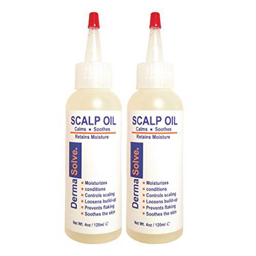 Dermasolve Psoriasis Scalp Oil (2-Pack) Seborrheic Dermatitis & Dandruff Relief - Formulated to Loosen Scaling Build-up, Moisturize, Condition, Prevent Itching, and Flaking (4.0 oz each)