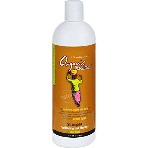 Organic Excellence WILD MINT SHAMPOO, Chemical and Sulfate Free, All Natural Color Safe - 16 oz