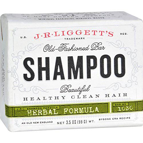 J·R·LIGGETT’S All-Natural Shampoo Bar, Herbal Formula - Supports Strong and Healthy Hair - Nourish Follicles with Antioxidants and Vitamins - Detergent and Sulfate-Free, One 3.5 Ounce Bar