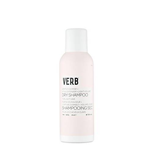 Verb Dry Shampoo Light - Gentle Cleanse, Style Extender & Light Volume - Refreshing Dry Shampoo Spray Removes Oil & Adds Volume - Vegan, Sulfate Free Dry Shampoo for Blonde Tones, 4.5 fl oz
