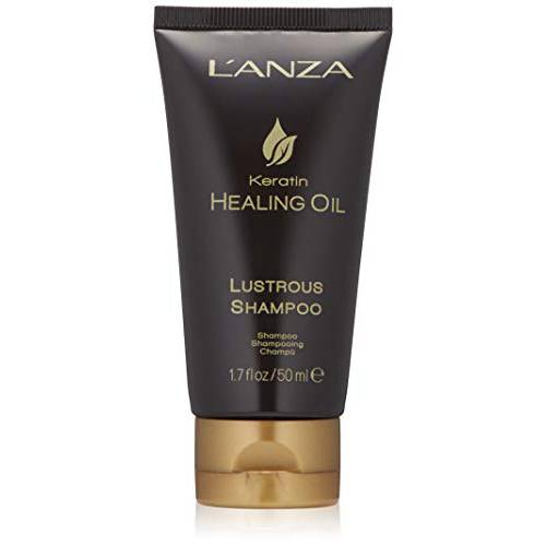 L’ANZA Keratin Healing Oil Lustrous Shampoo for Damaged Hair – Nourishes, Repairs, and Boosts Hair Shine and Strength for a Perfect Silky Look, Sulfate-free, Parabens-free, Travel-size (1.7 Fl Oz)