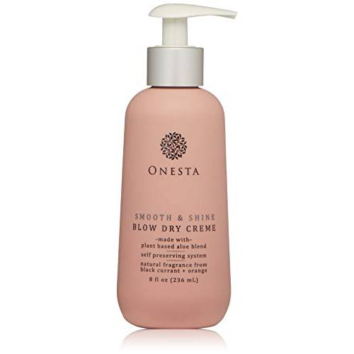 Onesta Hair Care Plant Based Smooth and Shine Blow Dry Crème Hair Protector, 8 Ounces (Pack of 1)
