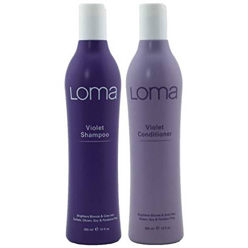 Loma Hair Care Violet Shampoo Violet Conditioner Duo, 12 Fl Oz , 2 Count (Pack of 1)