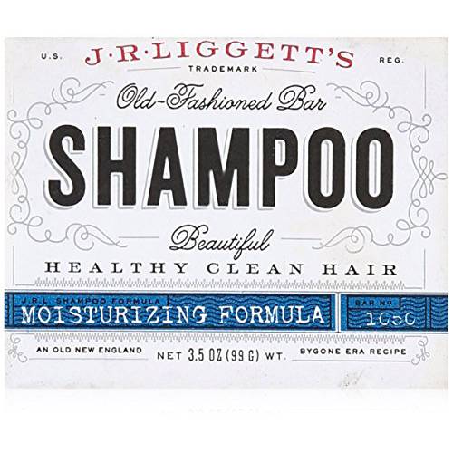 J·R·LIGGETT’S All-Natural Shampoo Bar, Moisturizing Formula - Supports Strong and Healthy Hair - Nourish Follicles with Antioxidants and Vitamins - Detergent and Sulfate-Free, One 3.5 Ounce Bar