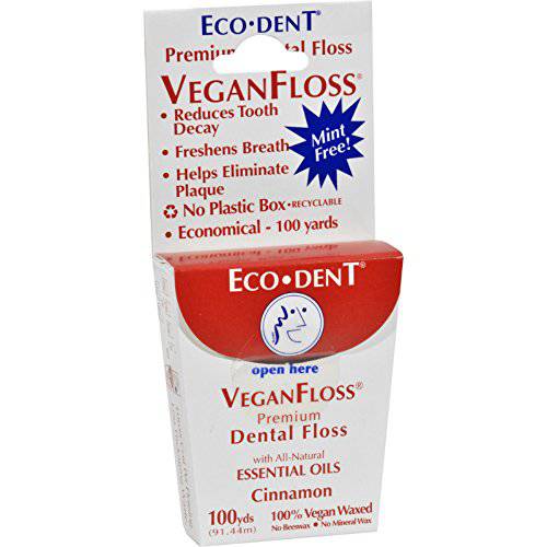 Eco-Dent Cinnamon Floss, 100 Yards Pack of 6