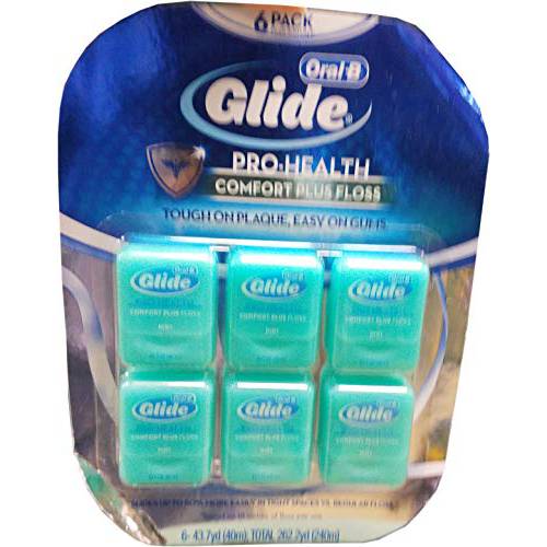 Glide Floss Comfort Plus, 6 Count, 48.1 Yards Each, 288.7 Yards Total