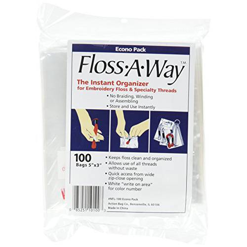 Action Bag FL100 Floss-A-Way Organizer-3X5 100/Pkg