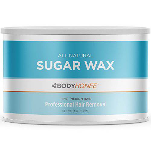 Full Body Hair Removal Sugar Wax For Fine to Medium Hairs - All Natural - Professional Size 14 oz. Tin