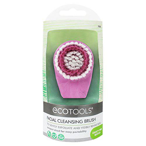 EcoTools Gentle Pore Cleansing Brush Scrubber for Facial Skincare Beauty Great Sensitive Skin, 1 Count