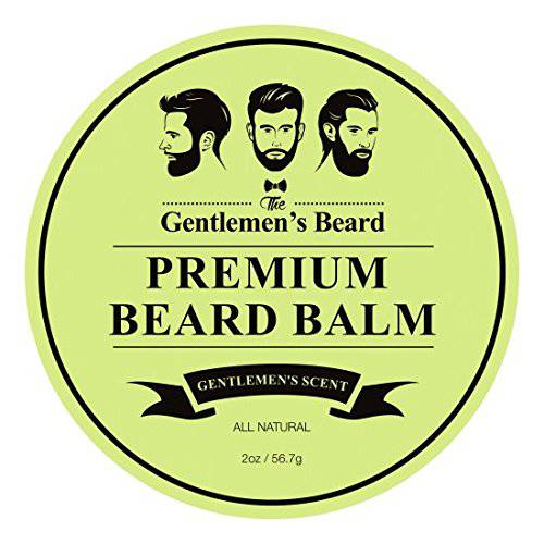 The Gentlemen’s Beard Premium Beard Balm - Gentlemen’s Scent - Leave-in Conditioner & Softener - All Natural - Styles, Strengthens, Thickens & Softens Promoting Healthier Beard & Mustache Growth