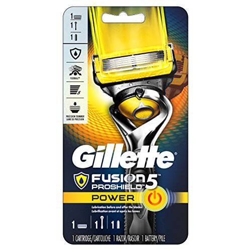 Gillette ProGlide Shield Power Men’s Razor Handle + 1 Blade Refill