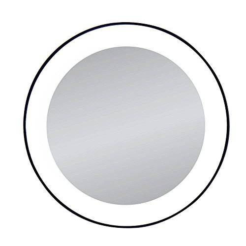 Zadro 15X Magnification Next Generation LED Lighted Suction Cup Mirror, Black, Silver Finish