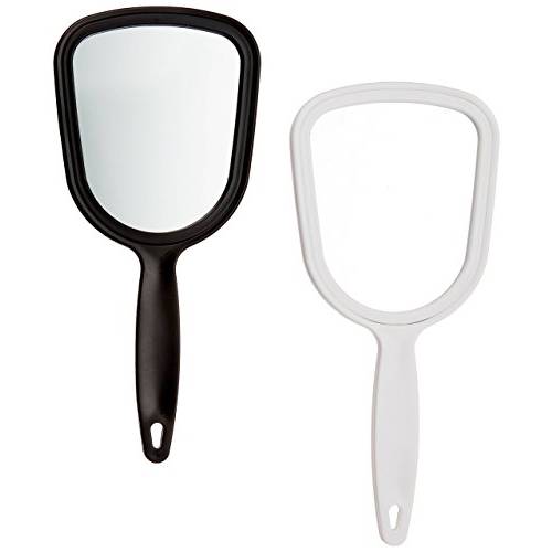 Soft ’N Style Hand Mirror 4-1/2 x 3-3/4 6 white 6 black (Pack of 12)