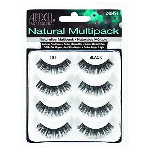 Ardell Natural Multipack Lashes 101 Black, 4 Pairs x 1 Pack