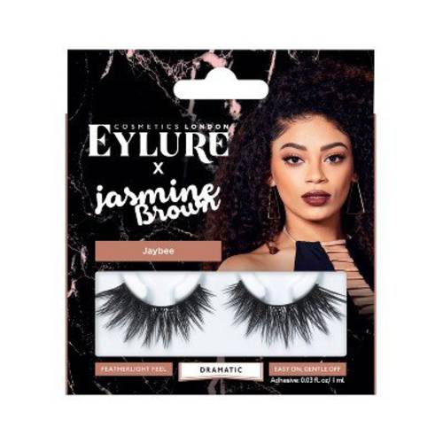 Eylure Jasmine Brown, False Lashes, Curly Queen, Adhesive Included, Reusable, 1 Pair