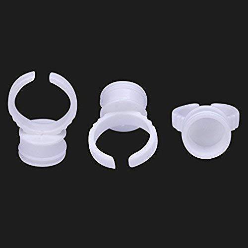 Best Pigment Ring Cups for Microblading Pigment and Lash Extensions 100 PCS, for Glue and Pigment Ink, 1.5cm (1.5cm)