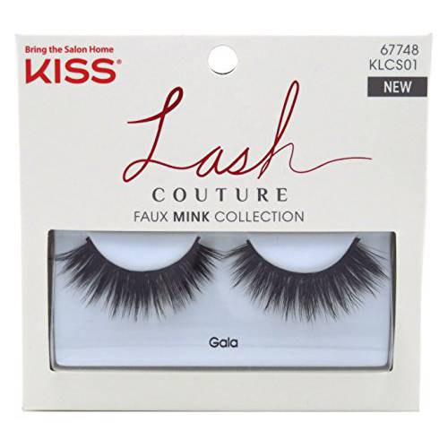 Kiss Lash Couture Faux Mink Gala, 0.6 Ounce, 2 Count