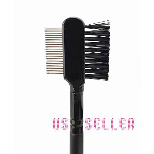 BeautyU&Me Steel Eyebrow Eyelash Dual-Comb Extension Brush Metal Comb Cosmetic Makeup Tool