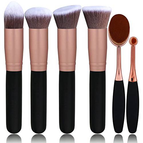 BS-MALL Face Foundation Powder Liquid Cream Oval Makeup Brushes Set Synthetic Makeup brushes(Pack of 6)