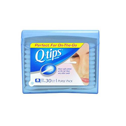 Q, Tips Cotton Swabs, 30 ct, Travel Size Purse ct (Quantity of 5)