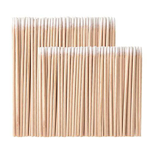Whaline 400 Pieces Microblading Cotton Swab Tattoo Permanent Supplies Cotton Swabs Makeup Cosmetic Applicator Sticks, 2 Size